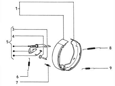 Rear brake jaws